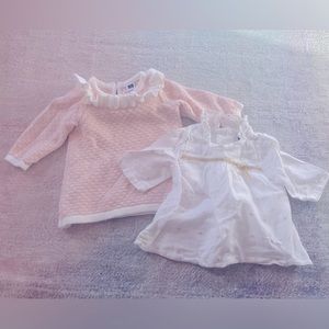 Janie and Jack Sweater and Blouse Bundle - Size 3-6 Months